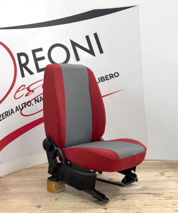 Fodera di rivestimento singola per Fiat Panda 169 - In tessuto rosso/grigio