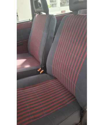 Fodera di Rivestimento Sedile Anteriore per Fiat Panda 141 RIGHE BLU E ROSSE
