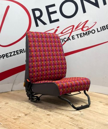 Fodera di rivestimento in tessuto sfere multicolor per sedili anteriori su misura per Fiat Panda Young Mod. 141