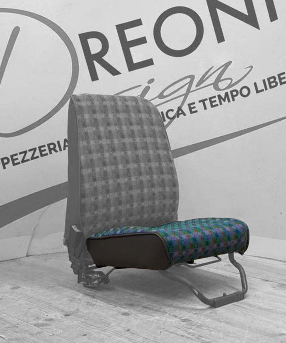 Fodera di rivestimento in tessuto sfere multicolor SOLO SEDUTA sedile anteriore su misura per Fiat Panda Young - Mod 141