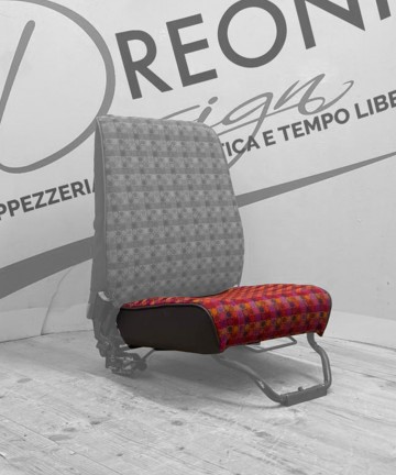 Fodera di rivestimento in tessuto sfere multicolor SOLO SEDUTA sedile anteriore su misura per Fiat Panda Young - Mod 141