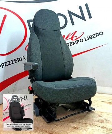 EASY PER FIAT DUCATO 2006/2017 IN TESSUTO #1 Antracite-Nero