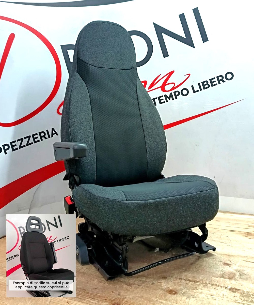 EASY PER FIAT DUCATO 2006/2017 IN TESSUTO #1 Antracite-Nero