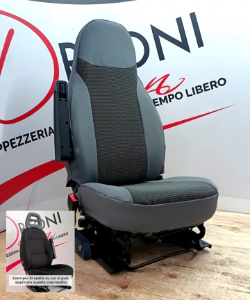 EASY PER FIAT DUCATO 2006/2017 IN TESSUTO #2 Grigio-Nero