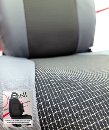 EASY PER FIAT DUCATO 2006/2017 IN TESSUTO #2 Grigio-Nero
