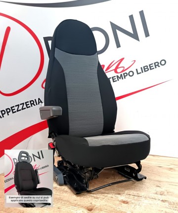 EASY PER FIAT DUCATO 2006/2017 IN TESSUTO #3 Nero-Grigio