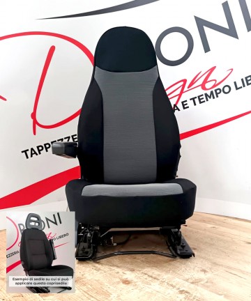 EASY PER FIAT DUCATO 2006/2017 IN TESSUTO #3 Nero-Grigio