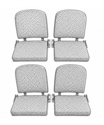 Fodere di rivestimento per quattro sedili posteriori Land Rover Defender