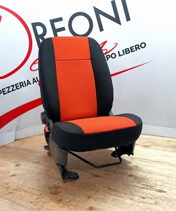 Fodera di rivestimento singola per Fiat Panda 169 - Tessuto Nero/Arancione