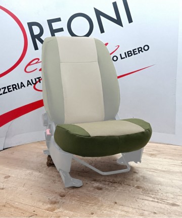 Fodera di rivestimento singola SOLO SEDUTA per Fiat Panda 169 - Tessuto Verde/Beige