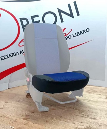 Fodera di rivestimento singola SOLO SEDUTA per Fiat Panda 169 - Tessuto nero/blu