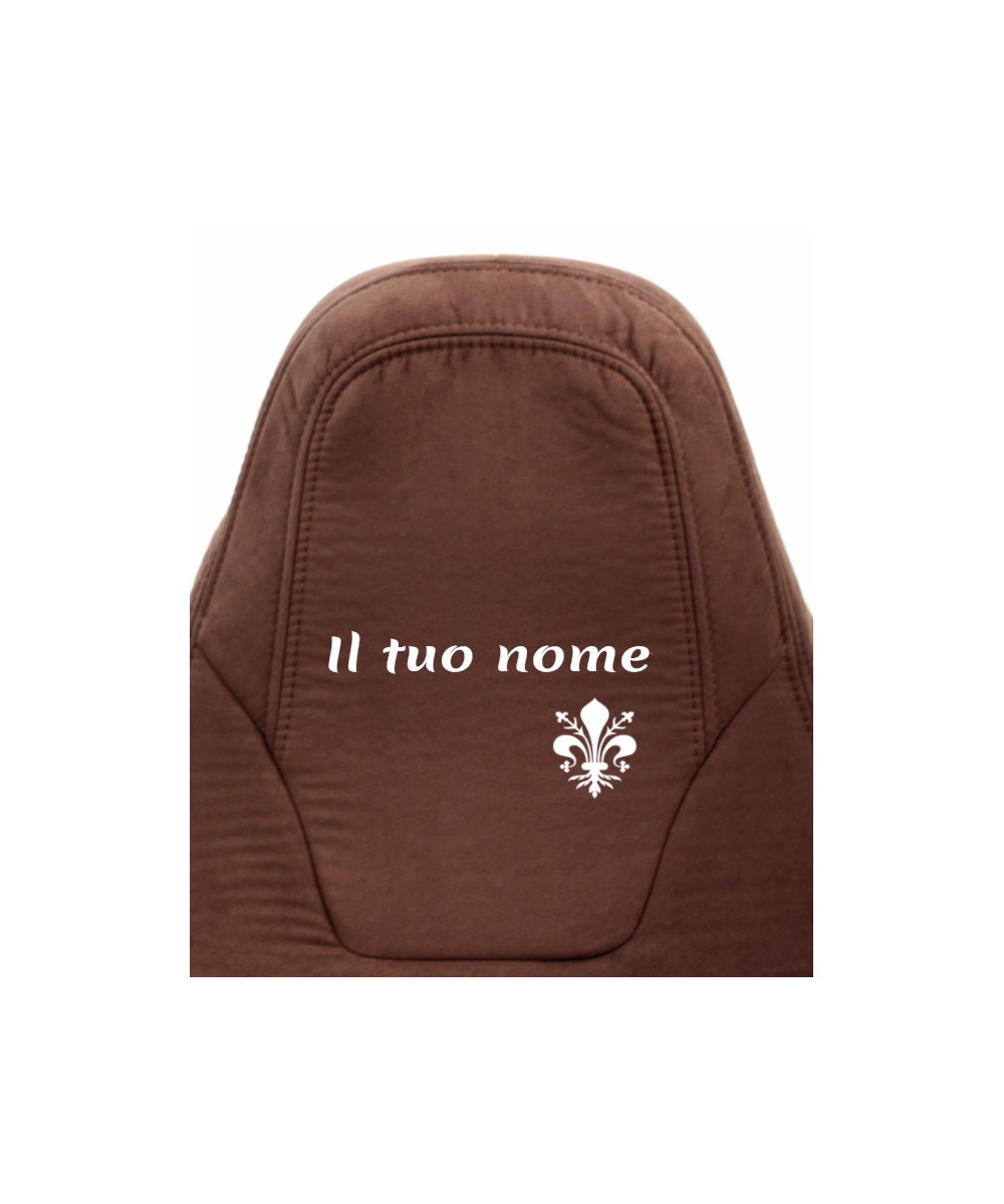 Componi online il ricamo per il tuo coprisedile