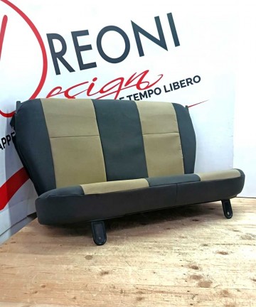 Fodera di rivestimento panca posteriore Fiat Panda 169 (5 posti) - tessuto beige/nero