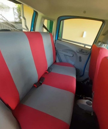 Fodera di rivestimento panca posteriore Fiat Panda 169 (5 posti) - tessuto rosso/grigio