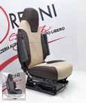 Coppia di fodere di rivestimento per camper e furgoni Ducato 2017-2023 | Marrone e Crema