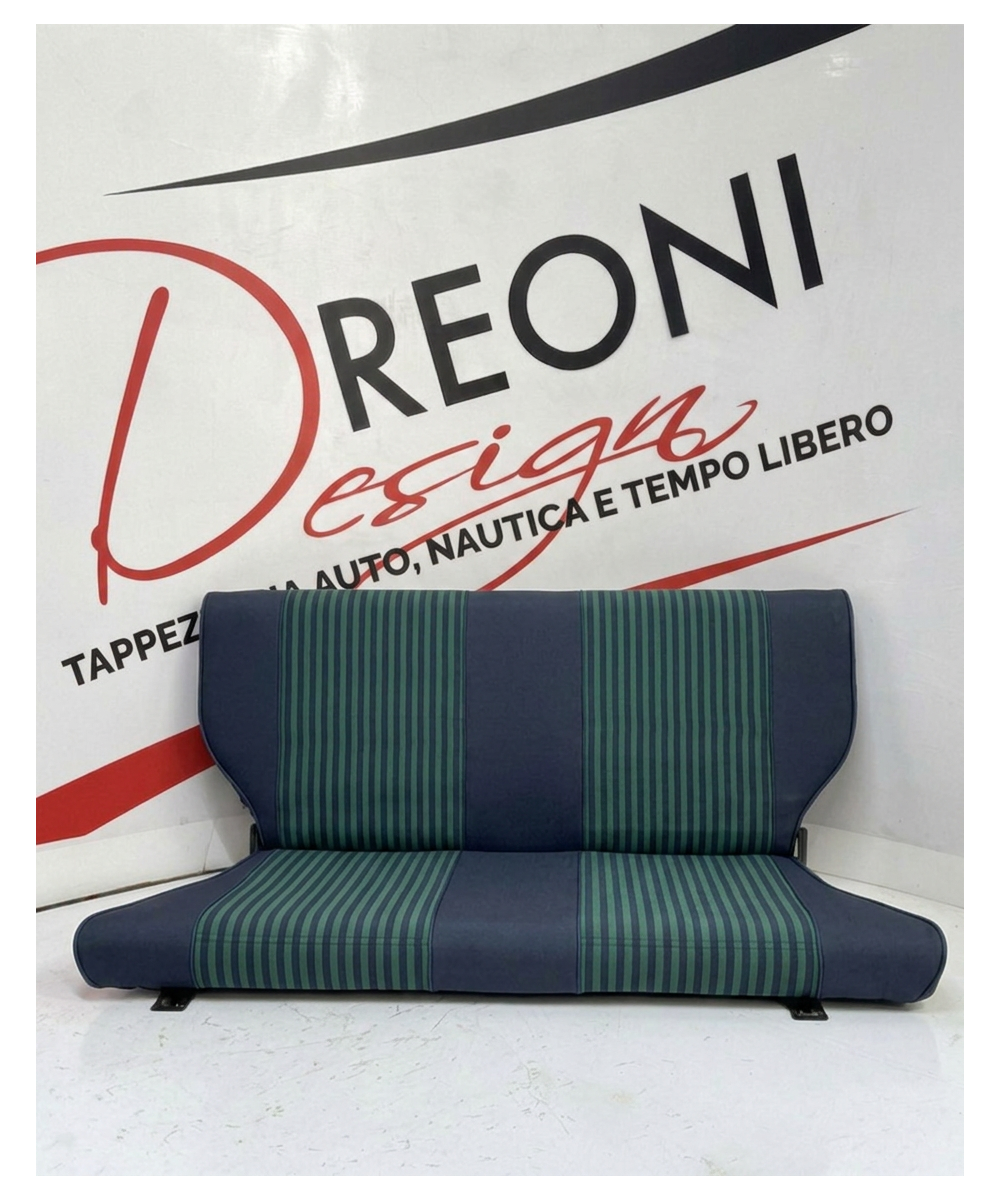 Fodera di rivestimento per panca posteriore Fiat Panda 141 - Tessuto a righe verdi e blu