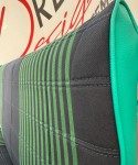 Fodera di rivestimento per panca posteriore Fiat Panda 141 - Tessuto a righe verdi e blu