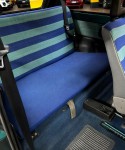 Completo di fodere di rivestimento per sedili anteriori e posteriori per Fiat Panda 141 - Tessuto dance verde e blu