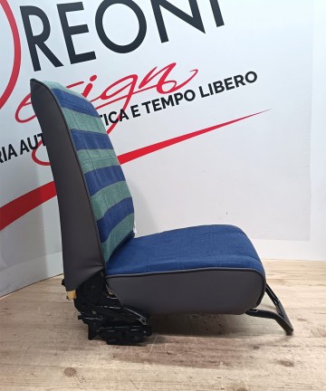 Completo di fodere di rivestimento per sedili anteriori e posteriori per Fiat Panda 141 - Tessuto dance verde e blu
