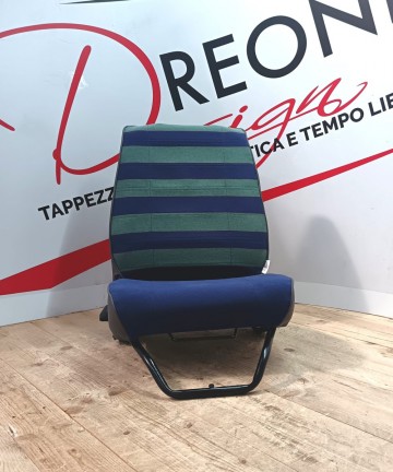 Fodera di rivestimento singola per Fiat Panda 141 - Tessuto dance verde e blu