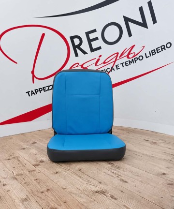 Fodera di rivestimento singola per Piaggio Porter van in ecopelle blu/grigia