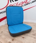 Fodera di rivestimento singola per Piaggio Porter van in ecopelle blu/grigia